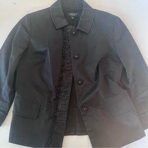 Talbots women’s Black Grace Blazer Size 4 Lightweight,Fully Lined Pleated cuffs